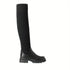 Damen Overknee-Stiefel mit Plateau und Stretch – Lange Herbststiefel mit Profilsohle